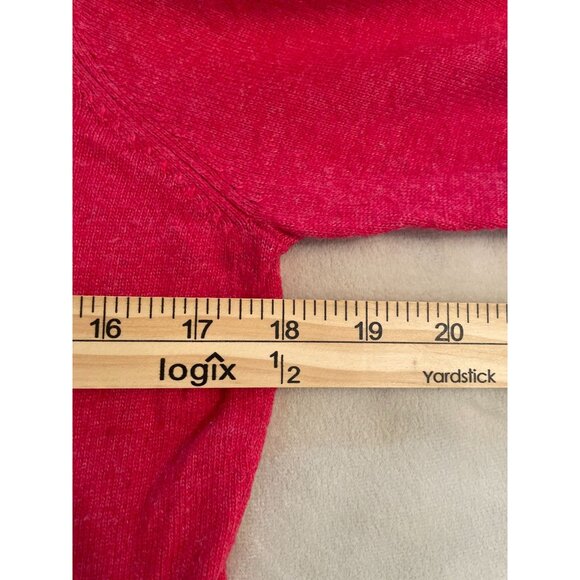 Vintage Boden Womens Embellished Rose Cardigan Size L Red 3/4 Sleeve Button - Picture 5 of 10